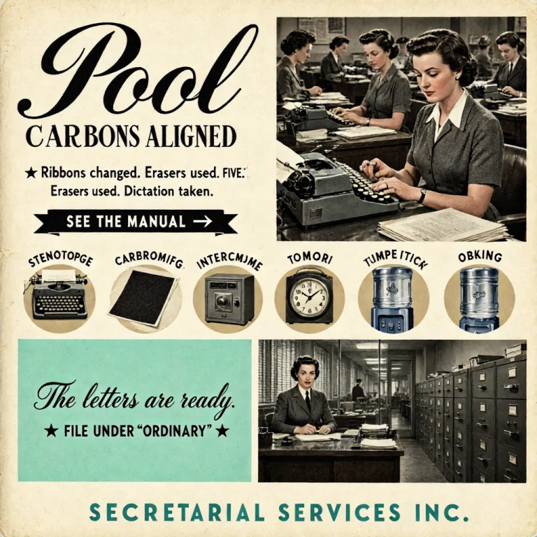 A Retro 1950s Mid-century Secretarial-school Catalog Hero  L...