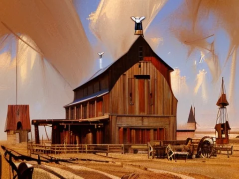 Lorabrushfulabstraction-v21 Bruhsfulelegance Style, Concept... — Stable Diffusion AI Prompt: bruhsfulelegance style, concept art, wild west, barn