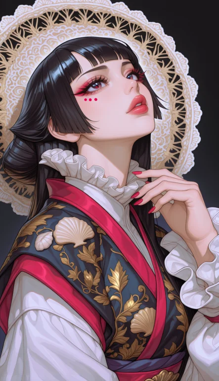 Mdnukiyoestyle, A Highly Detailed, Stylized Illustration Of...