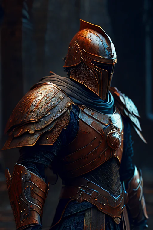 The Knight, Rusty Old Detailed Armor, Cinematic, Fine Detail...