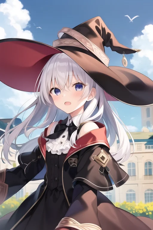 Masterpiece, Best Quality,1girl,solo,elaina,bluesky,cumulus,...