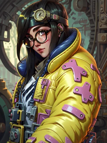 A Portrait Of Kljy, Yellow Jacket, With A Steampunk Setting,... — Stable Diffusion AI Prompt: A portrait of kljy, yellow jacket, with a steampunk setting, highly detailed, wi...