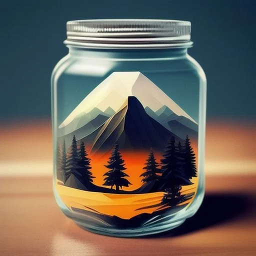 A Learnedembeds-step-20001.0, Logo Of Mountain, Tree, In A J...