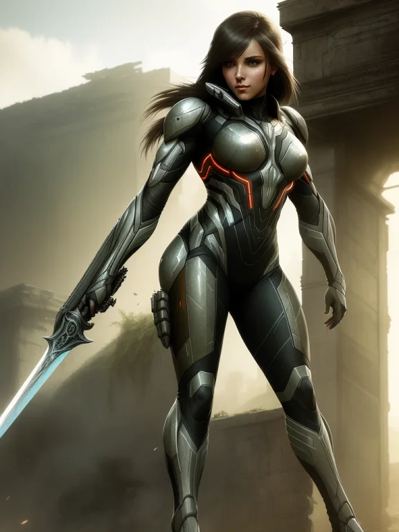 Art By Richard Anderson1.1, A Female Nano Soldier, Sharper D...