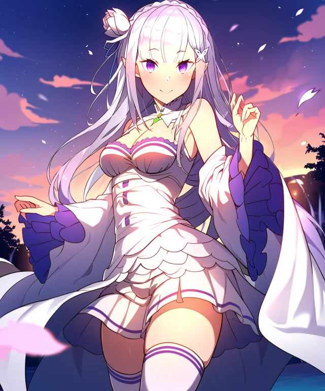 Best Quality, Highres, Ultra-detailed, Loraemiliav61, Emilia