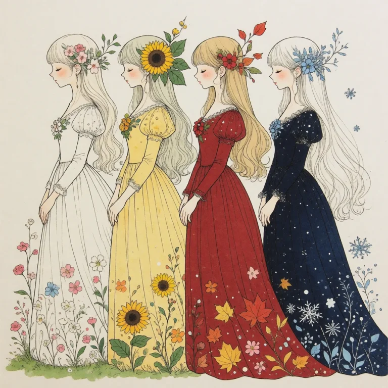 Arsmjstyle, Delicate Whimsy, Four Women Representing The Sea...