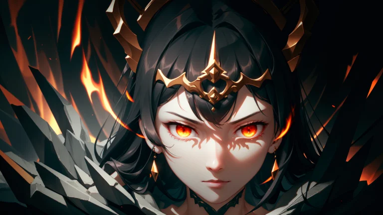 A Demon Princess Floating Above The Hordes Of Hell, She Comm...