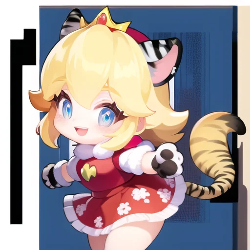 Loragtchibi-0000191, Blonde Hair, Blue Eyes, Tail, Animal Ha...