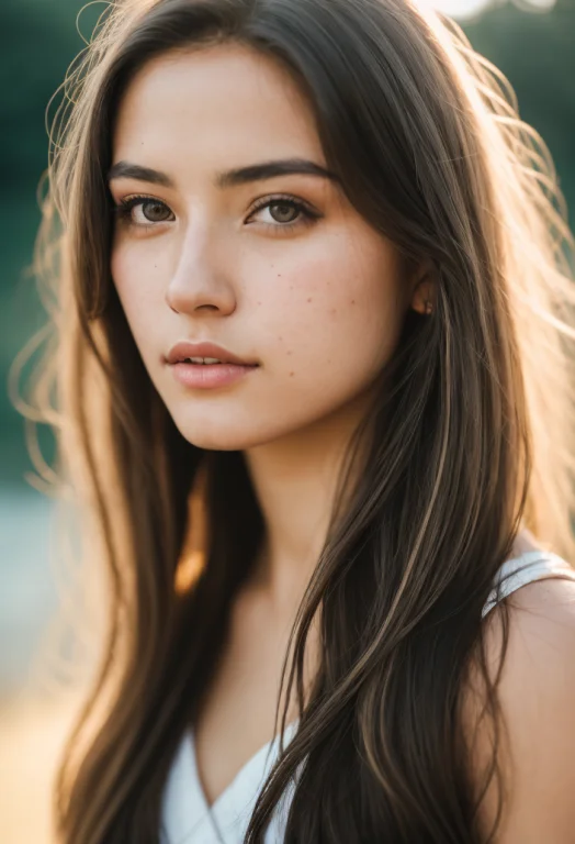 At Night, Raw Photo, Extremely Beautiful Portrait, Glistenin...
