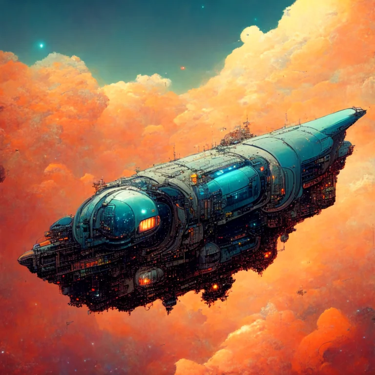 Photo, A Haunted Spaceship Adrift In Space Scififantasy A Po...