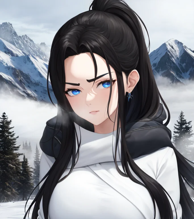 Masterpiece, Highest Quality, 1girl, Black Hair, Blue Eyes,...