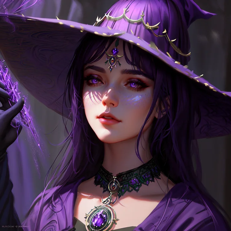Dalcefo, A Medieval Witch In Purple Clothes, 1girl, Modelsho...