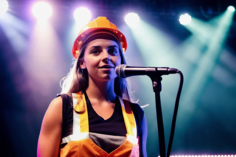 Raw Photo Of 1girl Cute Woman As A Construction Worker On A...