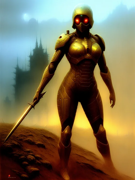 Art By Beksinski1.1, A Female Nano Soldier, Sharper Details,...