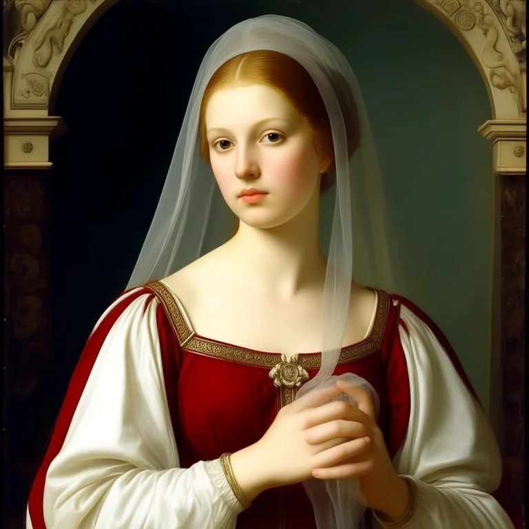 Mona Lisa With The Style Of Raphael, La Velata, Half-length...