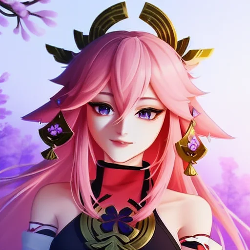 Yae Miko From Genshin Impact,anime,8k,ultra Realstic,hyper R...