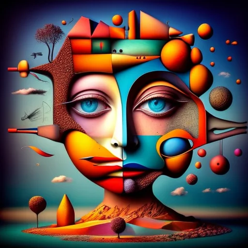 Colorfulsurrealism, Surrealism, A Face Of A Woman
