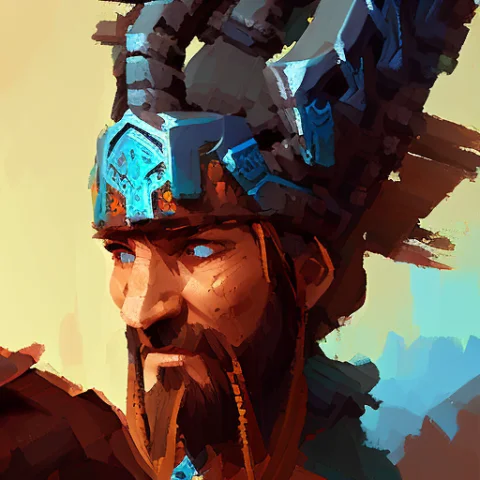 A Close Up Colorful Portrait Photo Of A Native American Viki... — Stable Diffusion AI Prompt: a close up colorful portrait photo of a native american viking barbarian warrior...