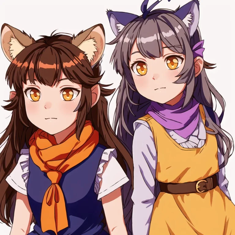 Loraavasretro06-041, 2girls, Animal Costume, Animal Ear Fluf...