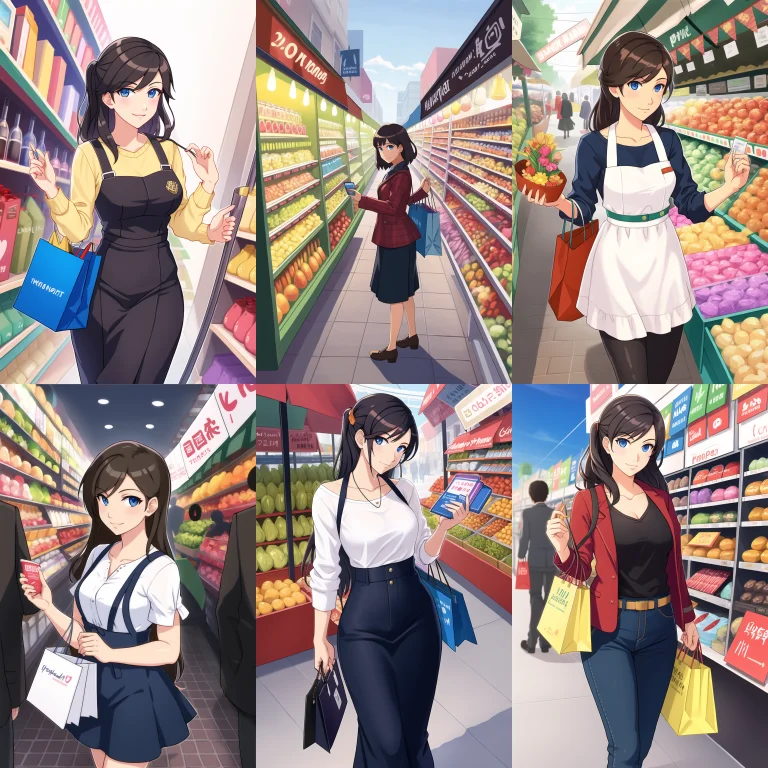 Woman Shopping In Market