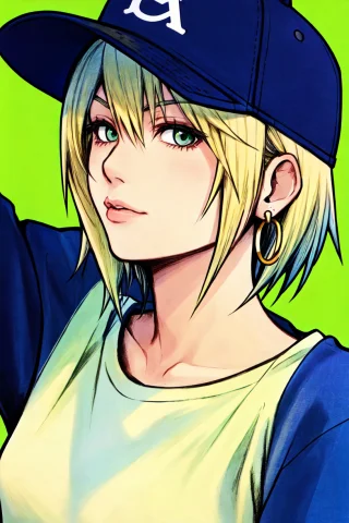 Nomura Tetsuya, Masterpiece, Best Quality, 1girl, Aqua Eyes,... — Stable Diffusion AI Prompt: nomura tetsuya, masterpiece, best quality, 1girl, aqua eyes, baseball cap, blond...
