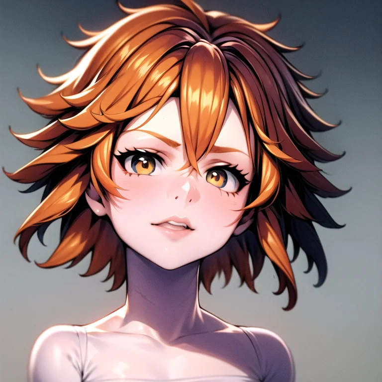 1girl, Loralxnadia1, Portrait, Orange Hair, Short Hair