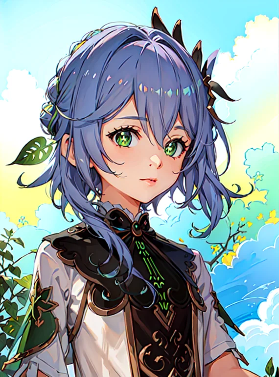 A Girl, Loranahidagenshinimpactv101 Green Eyes, Illustration...