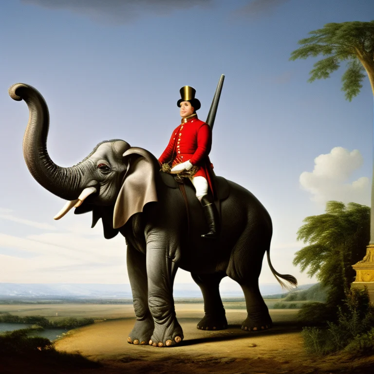 Napoleon Riding A Elephant