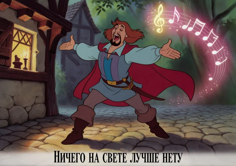Cinematic Film Still 4. 1980s Disney Renaissance Hand-drawn...