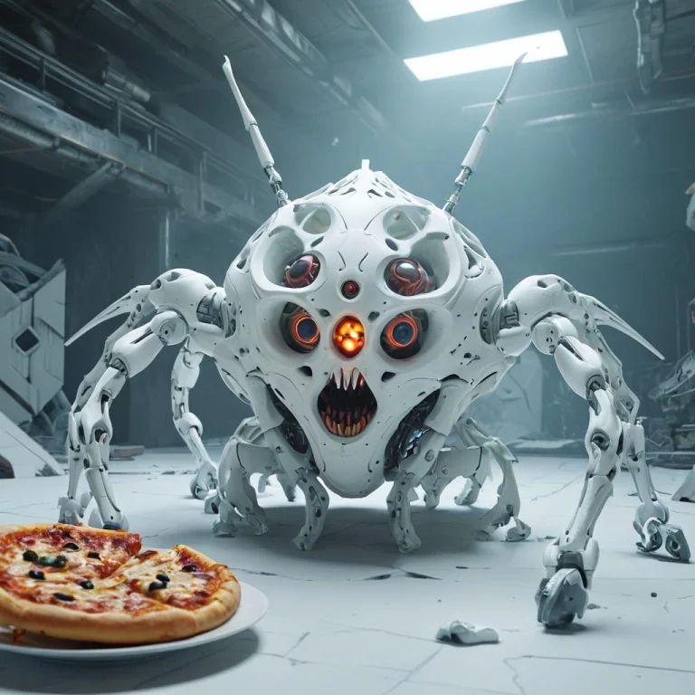 Cgi Movie Scene, Sinister Gyroid Robot, Dreamlike, Alien, Du...