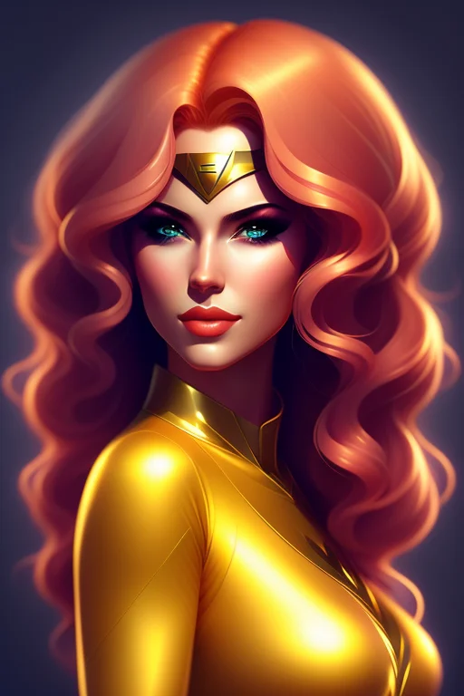 Portrait Of A Beautiful Superhero Women