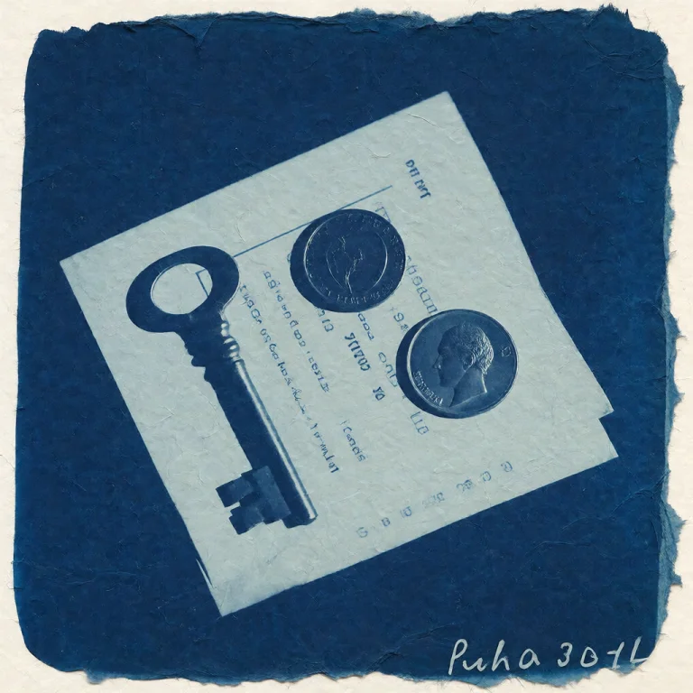 Technique Cyanotype Contact Print. A Cyanotype Contact Print...