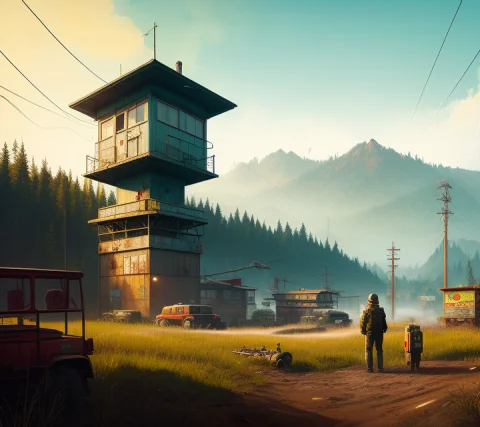 Photo Of Simon Stalenhag, Far Cry, Crazy Town — Stable Diffusion AI Prompt: Photo of simon stalenhag, far cry, crazy town