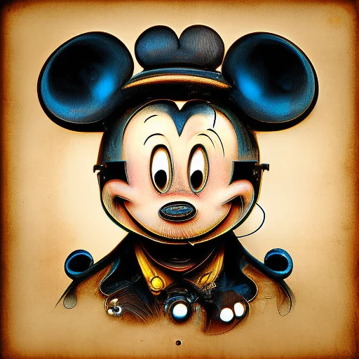 Steampunkai, Mickey Mouse, Portrait, Steampunk