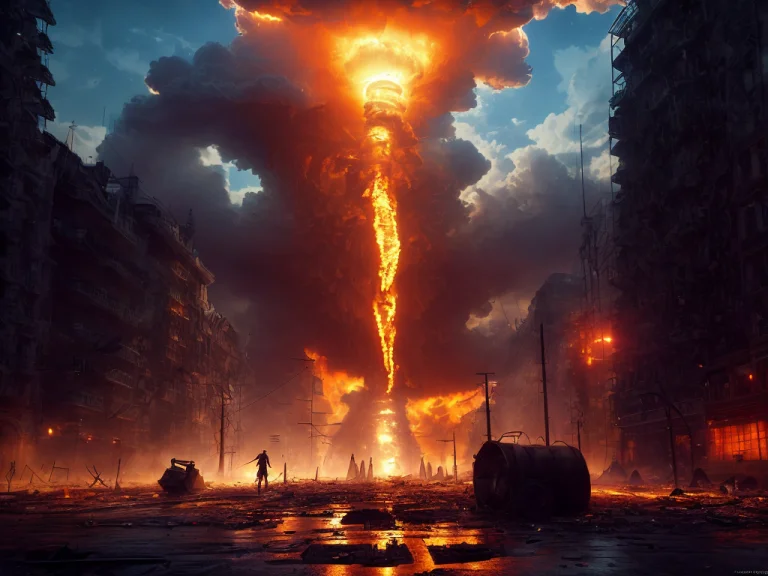 One Mushroom Cloudnuclear Blast.2 On The Horizon By Emb-nuke...