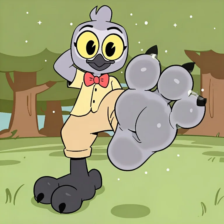 Boydrobot Ducktales, Grey Parrot, Shorts, Beak, Bird Legs, Y...
