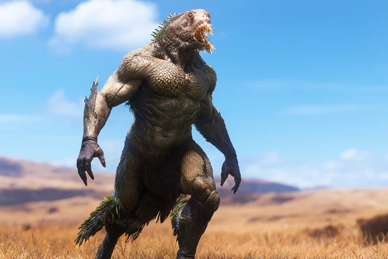 Fkingscifiv2, Werecreature, Werefish Fish On A Green Prairie...