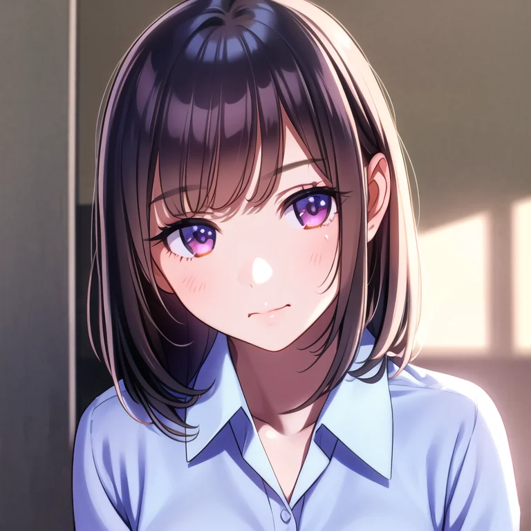 1girl, Calm, Closed Mouth, Collared Shirt, Loramorikuraensty...