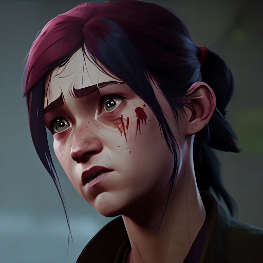 Arcane Style, Ellie Williams In The Last Of Us Ii, Face Sad...