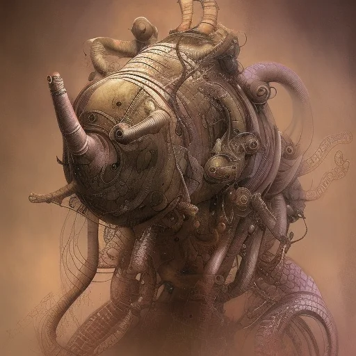 Steampunk Axolotl, Masterpiece, Intricate, Elegant, Highly D...