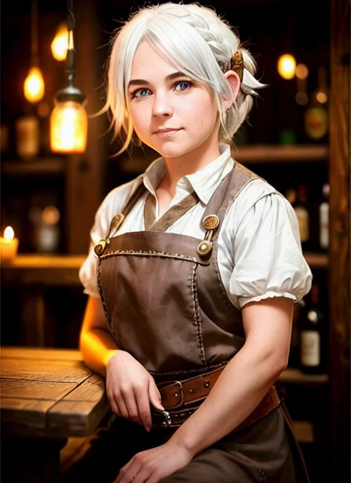 Crowdy Tabern, Ultra Realistic Photo1.3, Adult Halfling Barm...