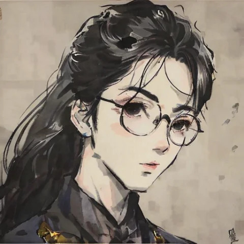 Solo, 1boy, Glasses, Parody, Realistic, Male Focus, Black Ha... — Stable Diffusion AI Prompt: solo, 1boy, glasses, parody, realistic, male focus, black hair,avatar icon, port...