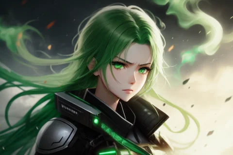 Green Hair, Green Eyes, Official Hd Photo Portrait Of Kpop I... — Stable Diffusion AI Prompt: green hair, green eyes, official hd photo portrait of kpop idol girl closeup tir...