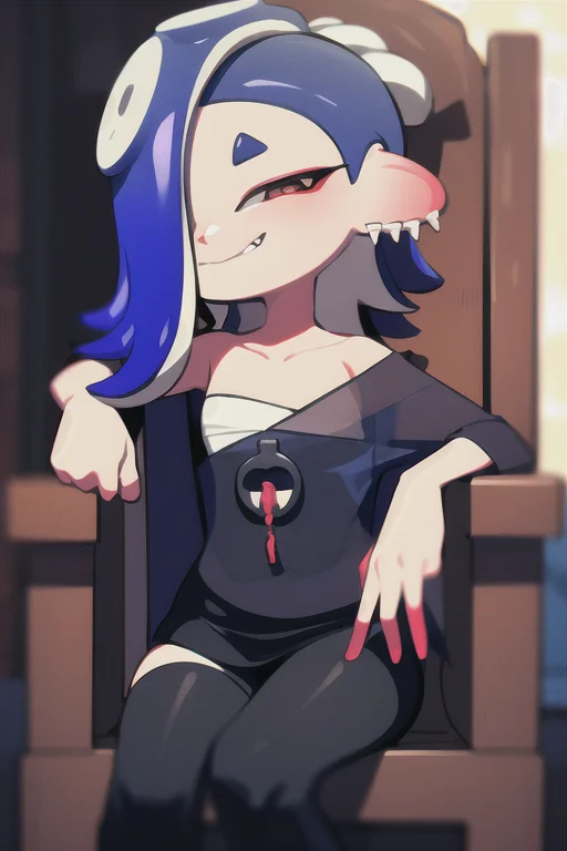 Splatoon, Sfw, Cute, Shiver, Sitting In A Throne