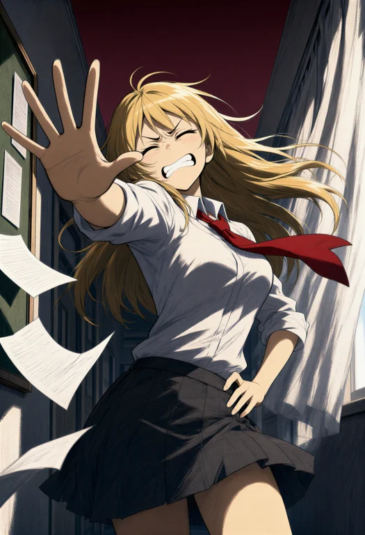A Dynamic Semi-realistic Anime Illustration Of Misako Misago...