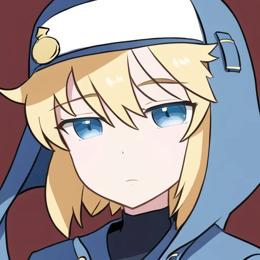 1girl, Red Background, Blue Eyes Lorabridget1