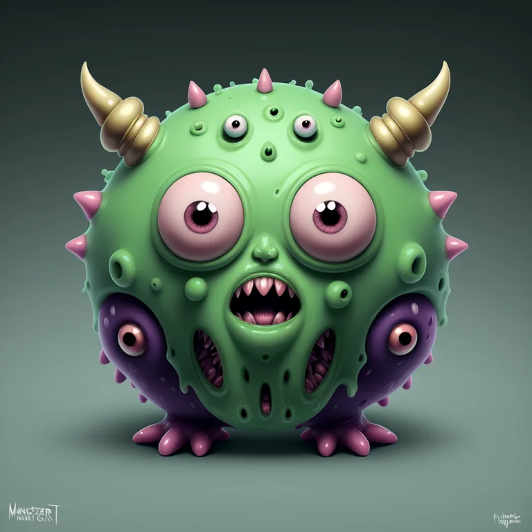 A Fantz Monster Design, Funny, Ultra Detailed, Slime, Blob L...