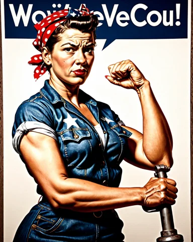 Rosie The Riveter Loramasculinefemininev12 — SDXL AI Prompt: Rosie the Riveter 