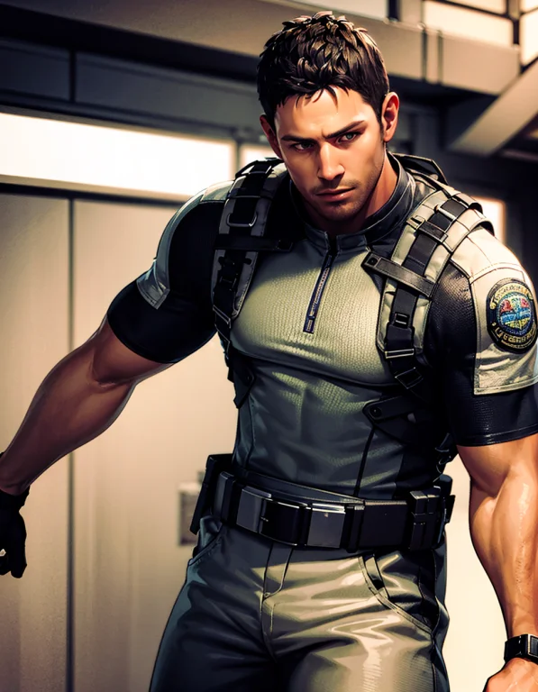 1boy, Cowboy Shot Of Re5dfield, Military Uniform, Volumetric...