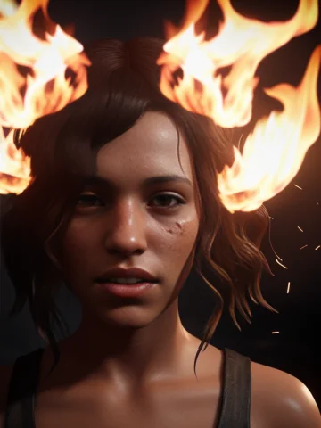 1girl, Artistname, Blurry, Blurrybackground, Breathingfire,... — Stable Diffusion AI Prompt: 1girl, artist_name, blurry, blurry_background, breathing_fire, brown_eyes, burni...